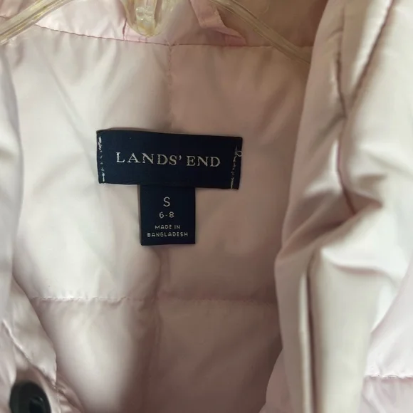 Land’s End Light Pink Quilted Women’s down Puffer Vest.Lightweight, Pre-Owned. - Picture 5 of 7